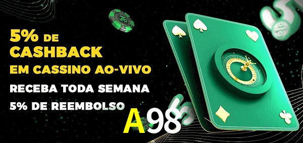 Promoções do cassino ao Vivo A98